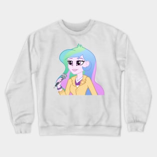 Principal Celestia at the mic Crewneck Sweatshirt